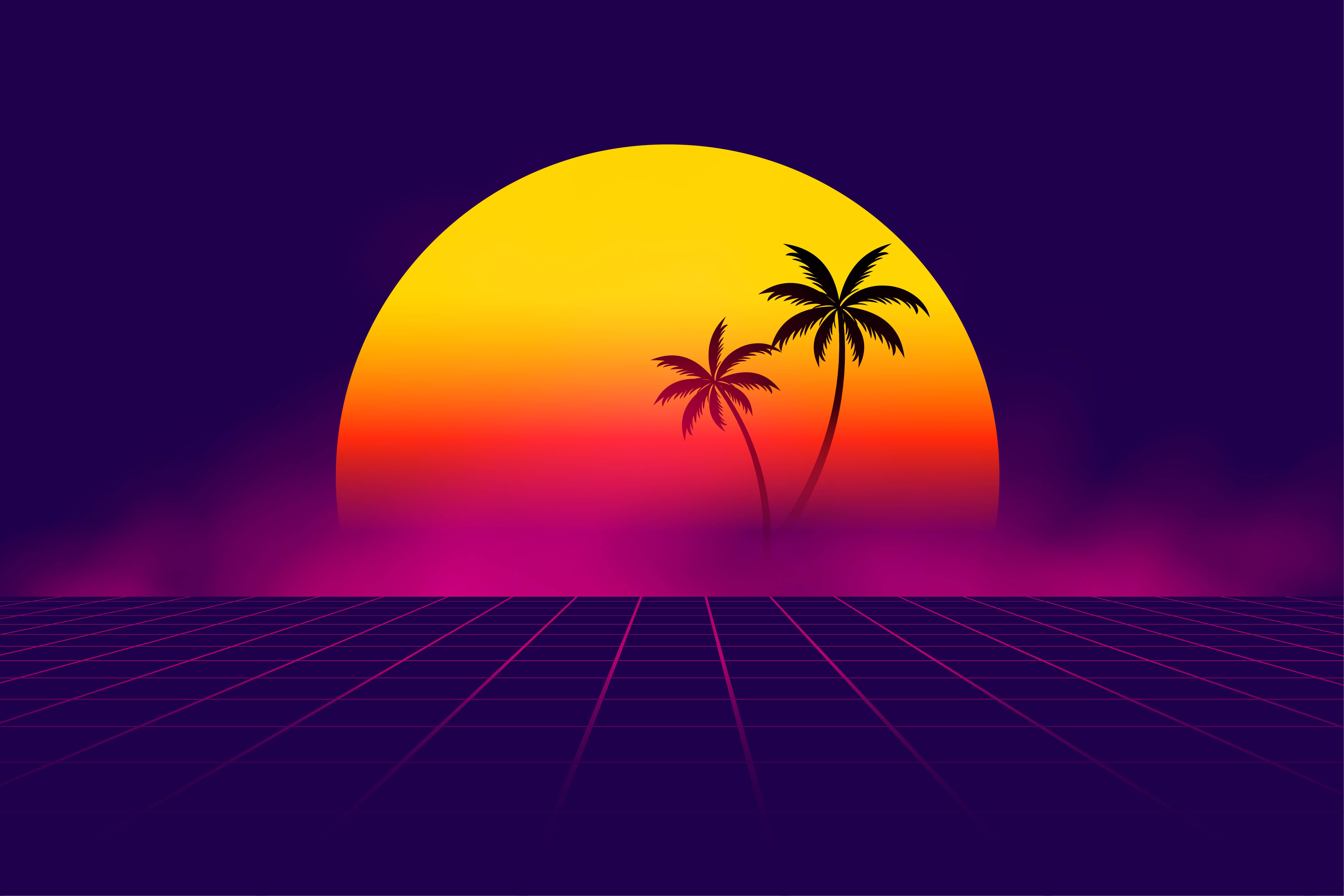 Futuristic digital landscape